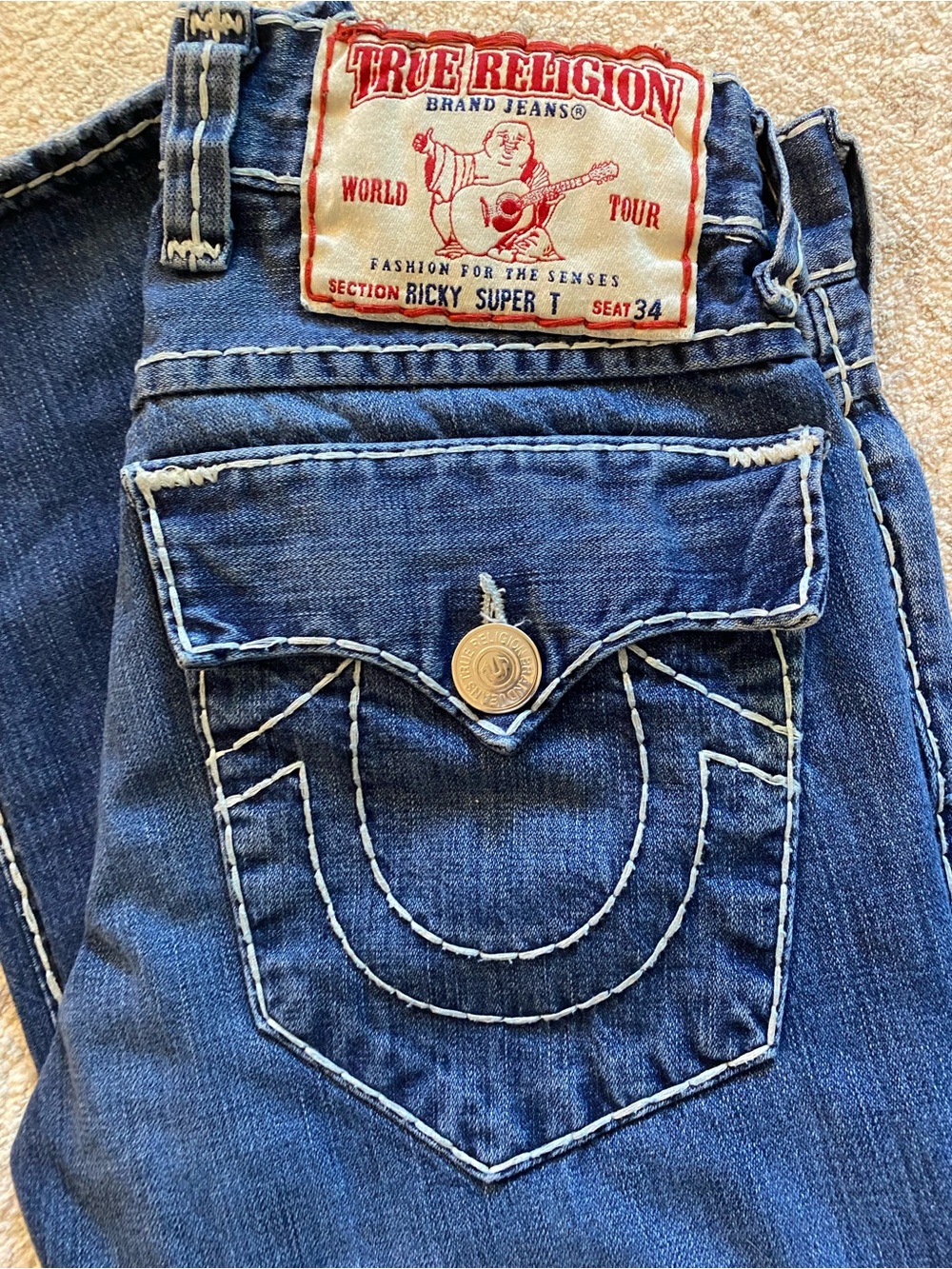 Vintage True Religion Ricky Super T Jeans - Size 30 (Made in USA)